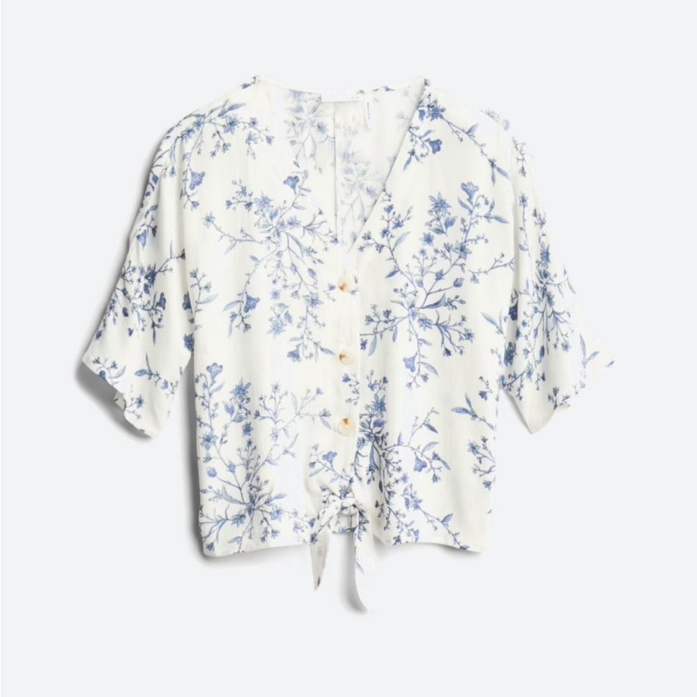 LUQ Elayne Tie Front Top